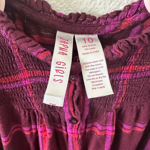 Girl’s purple long sleeve dress.  Size 10. - Picture 2 of 3